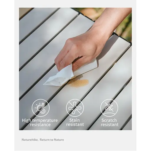 Складаний стіл Naturehike Star Jane T01 CNK2550JJ018, 119х60 см, вуглецева сталь, чорний - фото 13