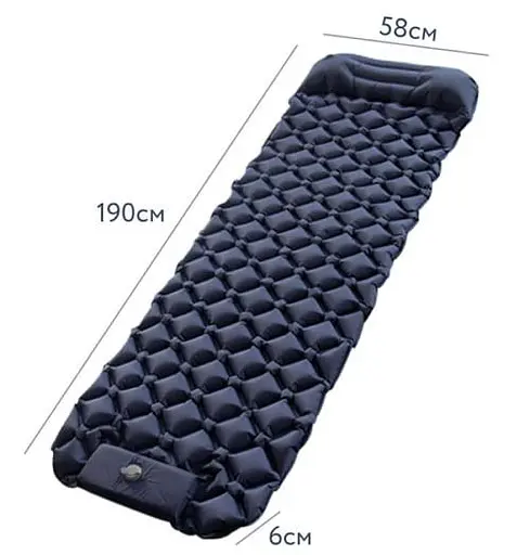 Туристический надувной матрас с подушками и встроенным насосом - фото 2