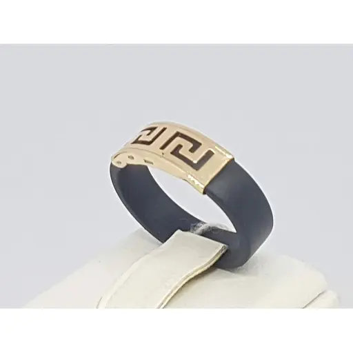 Кольцо из каучука Tango с золотой вставкой. 900619 17,5 - фото 3