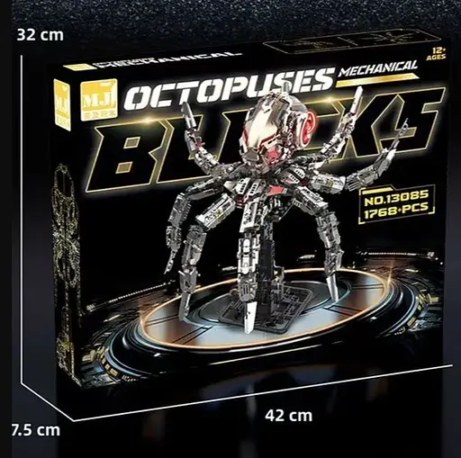 Конструктор механічний восьминіг MJI Octopus   для дітей і дорослих живий світ 1768 деталей - фото 4