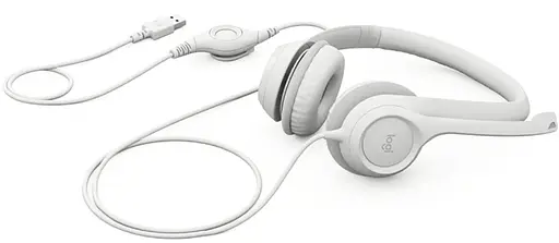 Наушники USB H390 (981-001286) White Logitech teh0021816 - фото 8