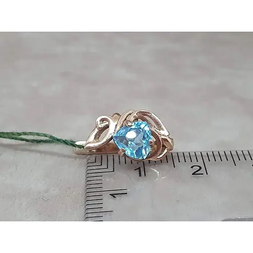 Золотые серьги ЮЗ "Багет" с топазами. 21150 - фото 5