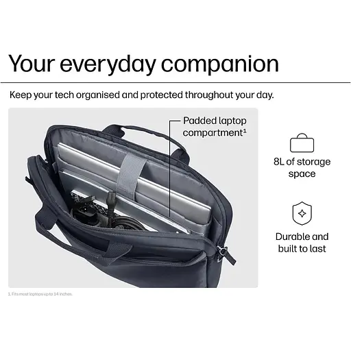Сумка для ноутбука HP HP, Everyday, 14", полиестер, темно-сирий (A08JSAA) - фото 8