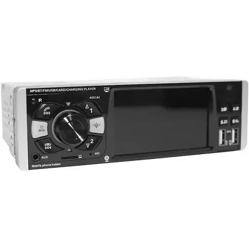 Автомагнітола 1 DIN CML-PLAY 4051 FM ВТ USB microSD AUX екран 4 дюйми пульт ДК Чорний  автомобільний програвач - фото 1