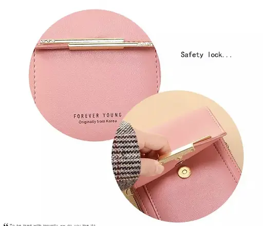 Жіноча сумка гаманець для телефону грошей та ключів через плече Пудра Forever Better - фото 6