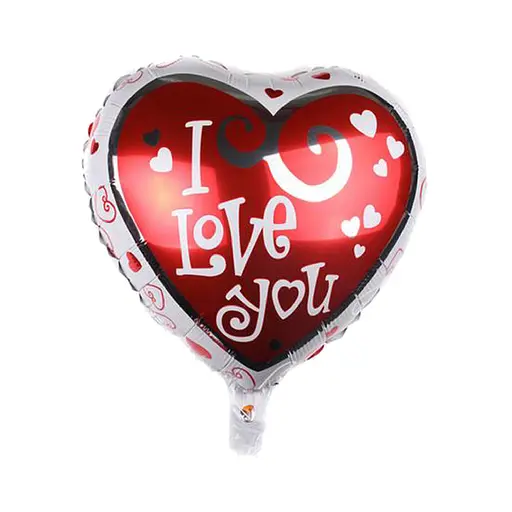 Шар воздушный фольгированный (45 см) Сердце дизайн 4