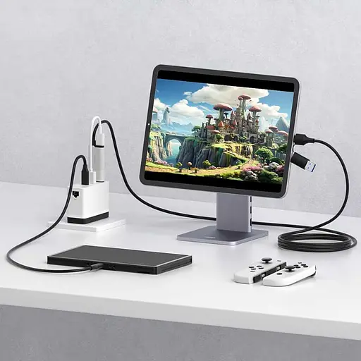 Внешняя карта видеозахвата (кабель) Xiaomi HAGiBiS HDMI на USB / Type-C 1080P@60fps 100W PD (UHC10) - фото 5