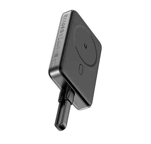 Зовнішній акумулятор ACEFAST M10-10000 PD30W magnetic wireless charging power bank with cable чорний - фото 3