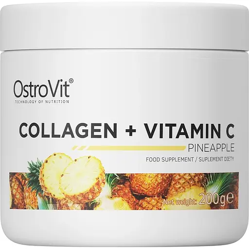 Для суглобів та зв'язок OstroVit Collagen + Vitamin C Pineapple 200 г - фото 1