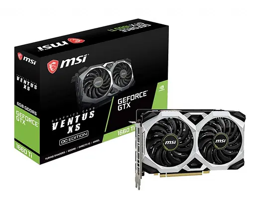 Відеокарта MSI GTX 1660Ti 6Gb Ventus XS OC (GeForce GTX 1660 Ti VENTUS XS 6G OC) (GDDR6, 192 bit, PCI-E 3.0 x16) Б/в - фото 3