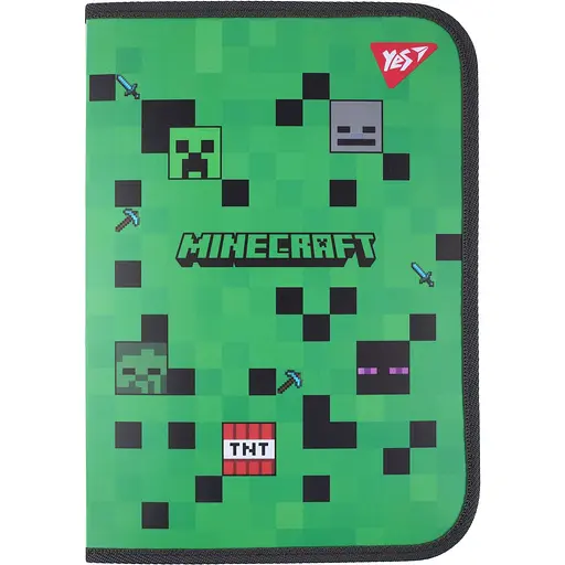 Папка факультативна Yes Minecraft А4 на блискавці з кишенею (492332)