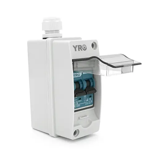 Вимикач навантаження постійного струму для сонячних систем HT-2 2P 32A 550V підключення верх-низ - фото 1