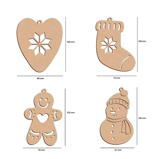 Набір ялинкових прикрас "Зимові атрибути" FDZ-533, 10 шт - фото 3