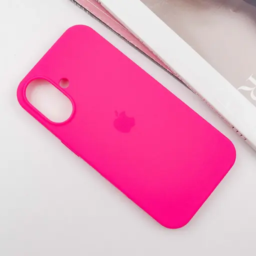 Чохол Silicone Case Full Protective (AA) для Apple iPhone 16 (6.1) Рожевий / Barbie pink - фото 2