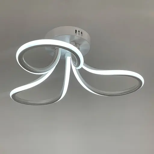 Стельова біла LED люстра з трьома завитками | Арт. 2015/3 | Line F - фото 1