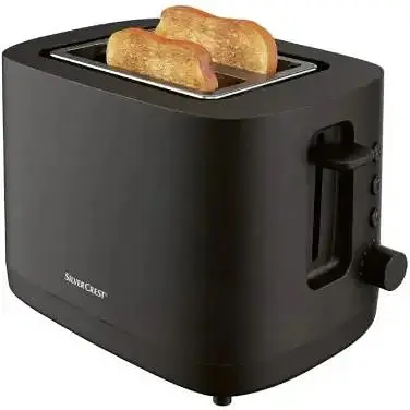 Тостер Silver Crest STK 870 C3 Black, 870 Вт, 6 уровней поджаривания, подогрев булочек, разморозка, автостоп, нержавеющая сталь - фото 2