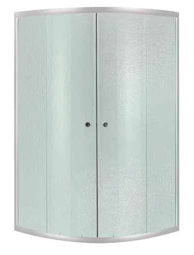 Набор Lidz Душевая кабина Latwa SC90x90.SAT.MID.FR полукруглая, стекло Frost 4 мм + Душевой поддон Kapielka ST90x90x26, с панелью - фото 2