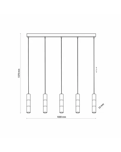Підвісний світильник TK Lighting 4758 Vivien GU10 5x10W IP20 - фото 3