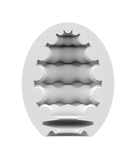 Мастурбатор яйцо Satisfyer Egg Single Riffle белый - фото 2