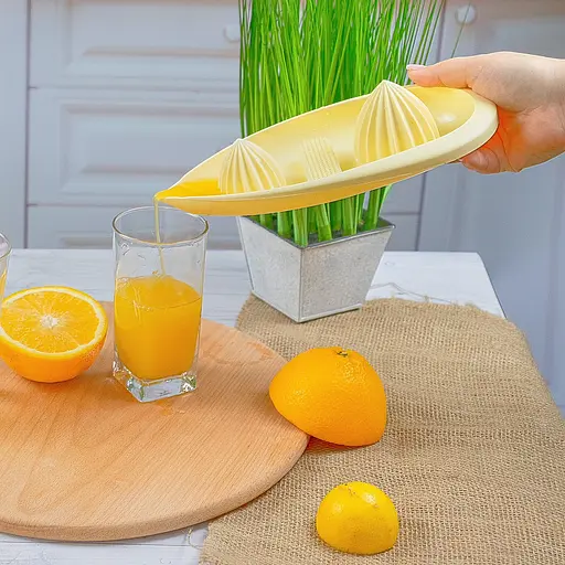 Соковыжималка ручная для цитрусовых и терка для овощей, Kitchette Желтый 82628 - фото 5