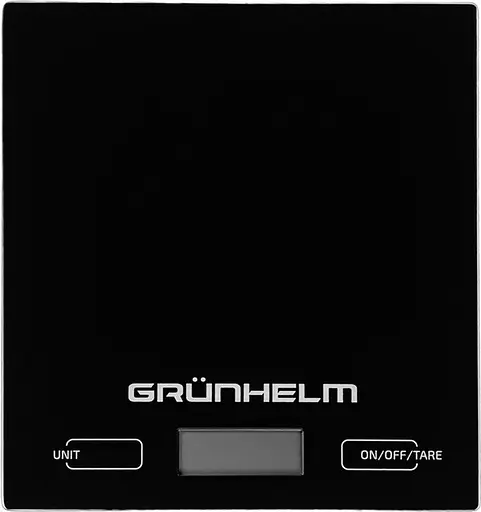 Кухонные настольные электронные весы Grunhelm KES-01B с сенсорным управлением до 5кг LCD-дисплей Черный - фото 2