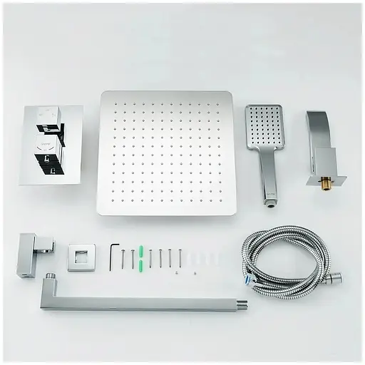 Душова система прихованого монтажу Gappo G7107-40, вилив - перемикач на лійку, 3-функції, хром - фото 9