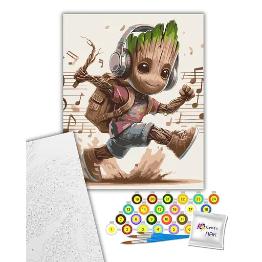 Картина по номерам "Музыкальный Грут" 16511-AC 40х50 см - фото 2