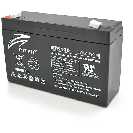 Акумуляторна батарея AGM RITAR RT6100, Black Case, 6V 10Ah (150 х 50 х 93 (99)) Q10