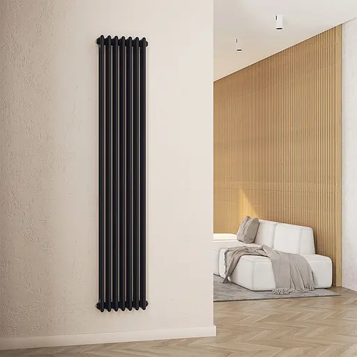 Радіатор дизайнерський Ideale Viola 13 7/1800/335 чорний, Чорний - фото 3