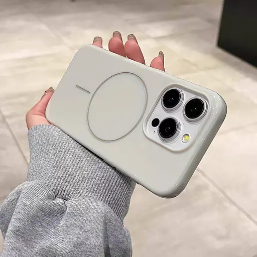 Чехол для iPhone 16e с MagSafe, защитный, глянцевый, с мягкой подкладкой, бежевый - фото 6