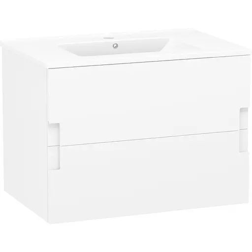 Тумба підвісна Imprese Karlov з умивальником 80 см Білий u08507603FJ Білий - фото 1