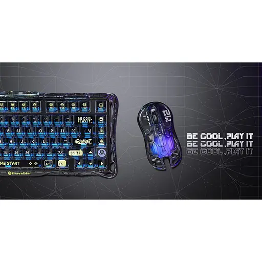 Миша GravaStar Mercury M2, BT/WL/USB-A, RGB, чорно-прозорий - фото 5