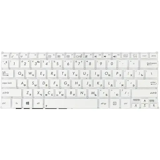 Клавиатура для ноутбука Asus X201/X202/S200/ White Ru (A1567)