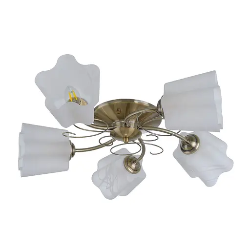 Люстра стельова Brille в спальню E27 60W AB (LK-692C/5)