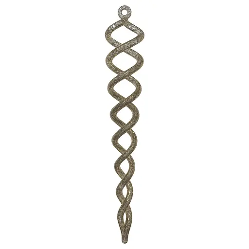 Ялинкова іграшка MIS LT Бурулька Спіралька 19 см золотий - фото 1