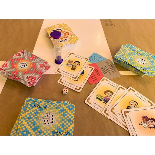 Настільна гра "Вечорниці" Vechornytsi 8878-VCHR 200 карток, кубик, пластилін - фото 4