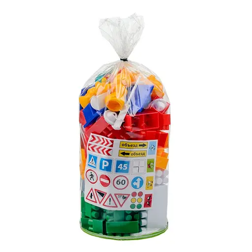 Детский конструктор Лидер №3 1-052, 100 крупных деталей - фото 3