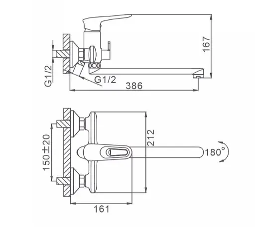 Смеситель для ванны Frap F2249-6 - фото 4