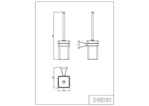 Йоржик туалетний Gappo G1910 настінний, Хром - фото 2