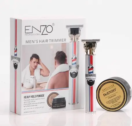 Аккумуляторный триммер для мужчин ENZO EN-1915 водонепроницаемый триммер с насадками для стрижения волос и бороды Белый - фото 7