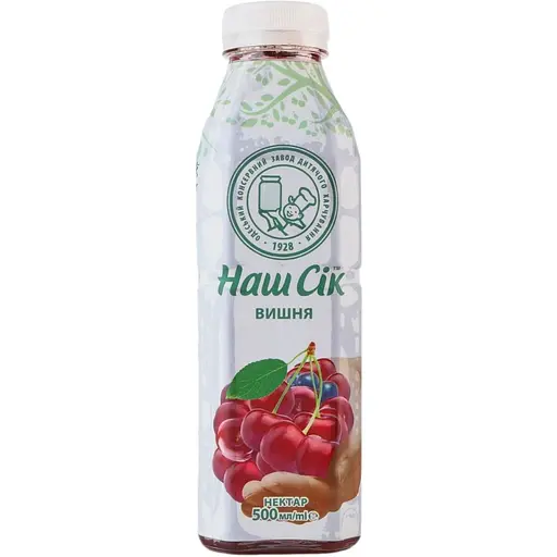 Нектар Наш Сік Вишня 500 мл (464435) - фото 1
