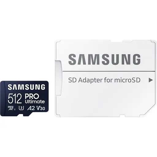 Карта памяти Samsung microSDXC 512GB Class 10 UHS-I U3 V30 A2 PRO Ultimate + SD Adapter (MB-MY512SA) (112858) - фото 3