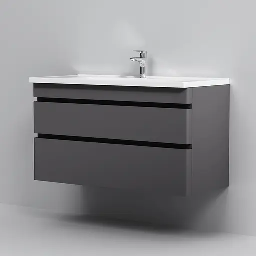 Тумба з умивальником AM.PM Hit підвісна 100 см графіт матовий M93A-FHX01002-WC01002GM38 Графіт - фото 7