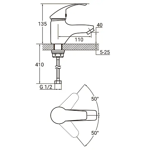 Змішувач для раковини Aquatica HM-1A131C 9736000 - фото 2