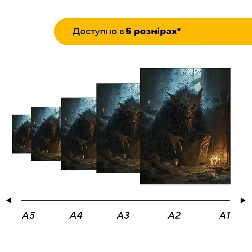 Дерев'яний фігурний пазл Годованець, А2, Дерев'яна коробка 300+ елементів - фото 2