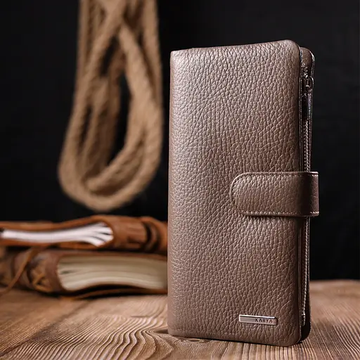 Женское кожаное портмоне KARYA 9.5х18.5х2 см acs0024048 - фото 7