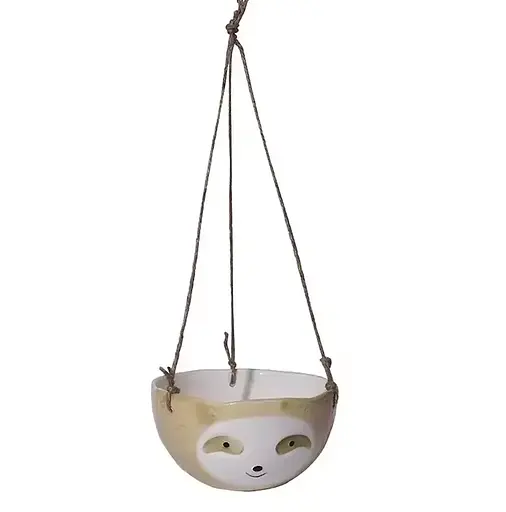 Подвесной цветочный горшок кашпо в виде Ленивца (Желтый)