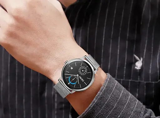 Наручний годинник чоловічий Skmei 9182 Silver Black, 9182SIBK (18400) - фото 6