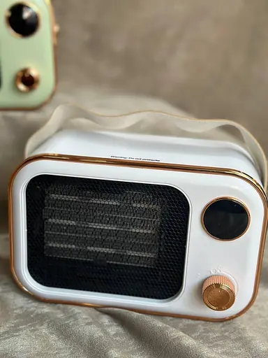 Тепловентилятор портативный с керамическим нагревательным элементом 1200 Вт Белый - фото 5