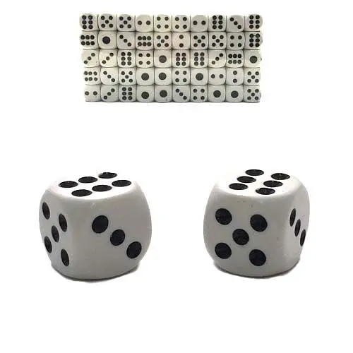 Кости игральные средние IGR19, 1 шт 1,2 х 1,2 см, Цена за 1 кубик - фото 1